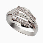 серебряное кольцо с цирконом  57069357